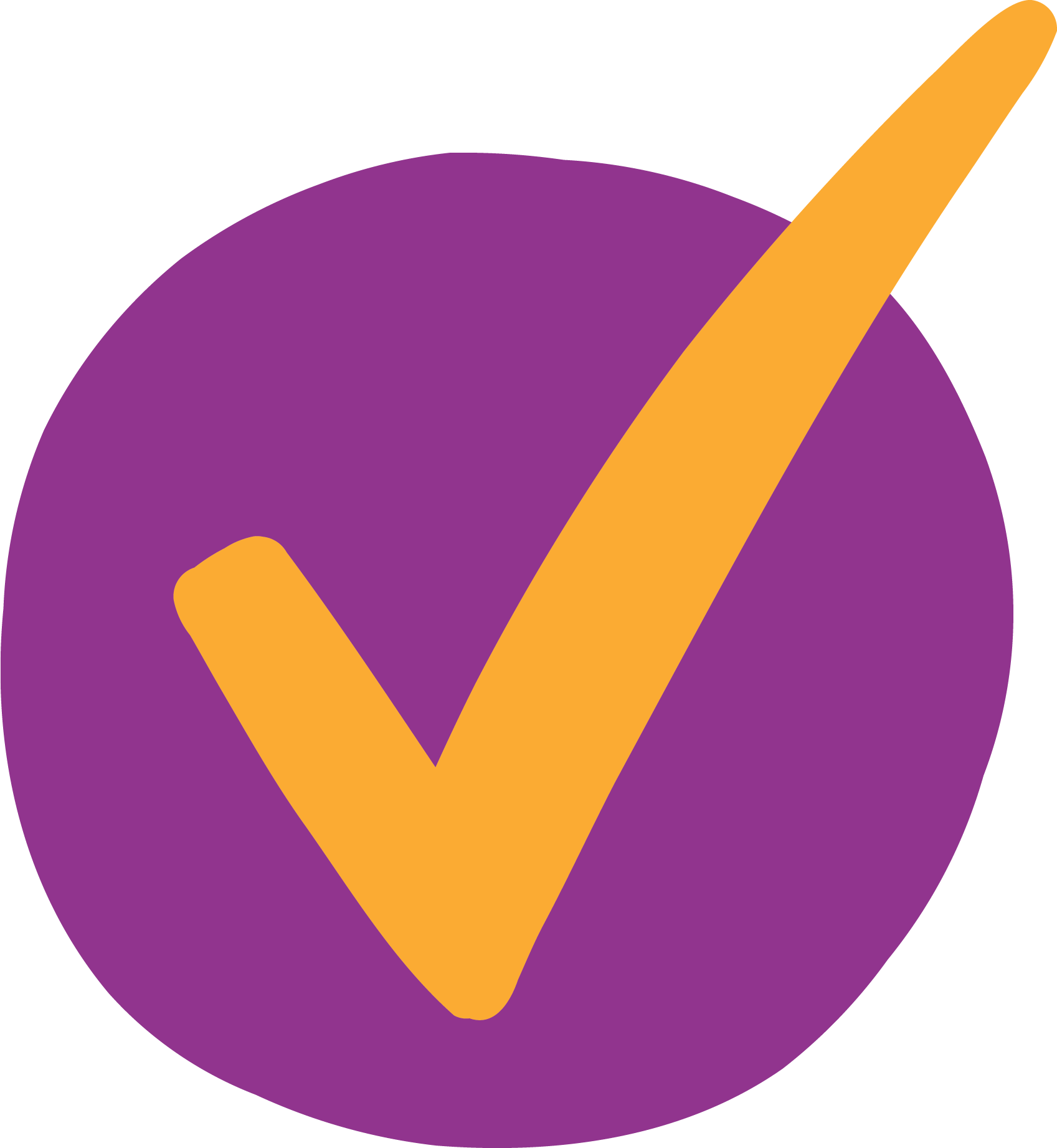 purple checkmark